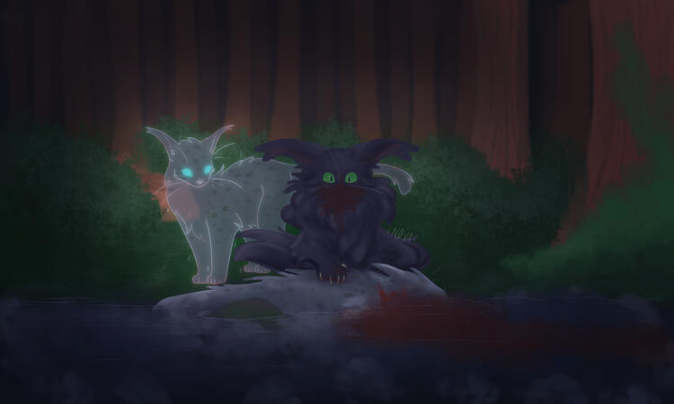apologies for gore, but this is a (shitty) example of the fully shaded with detailed background :)